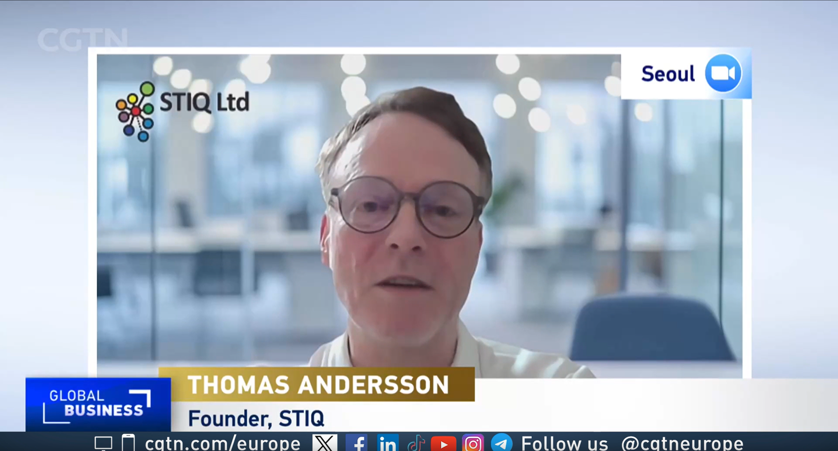 STIQ interviewed by CGTN on humanoids