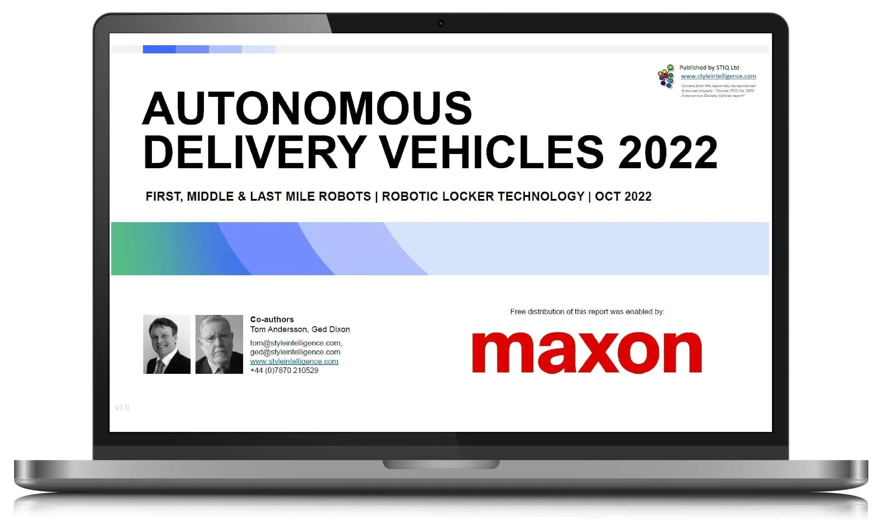 Market Report: Autonomous Delivery Vehicles / Last Mile Robotics 2022 - STIQ Ltd (t/a Styleintelligence)