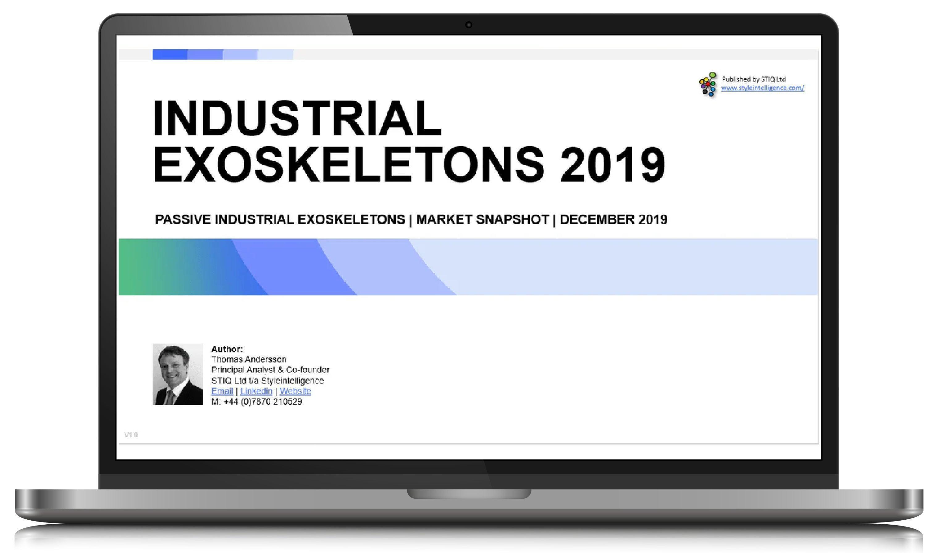 Mini Report: Passive Industrial Exoskeletons, 2019 - STIQ Ltd (t/a Styleintelligence)