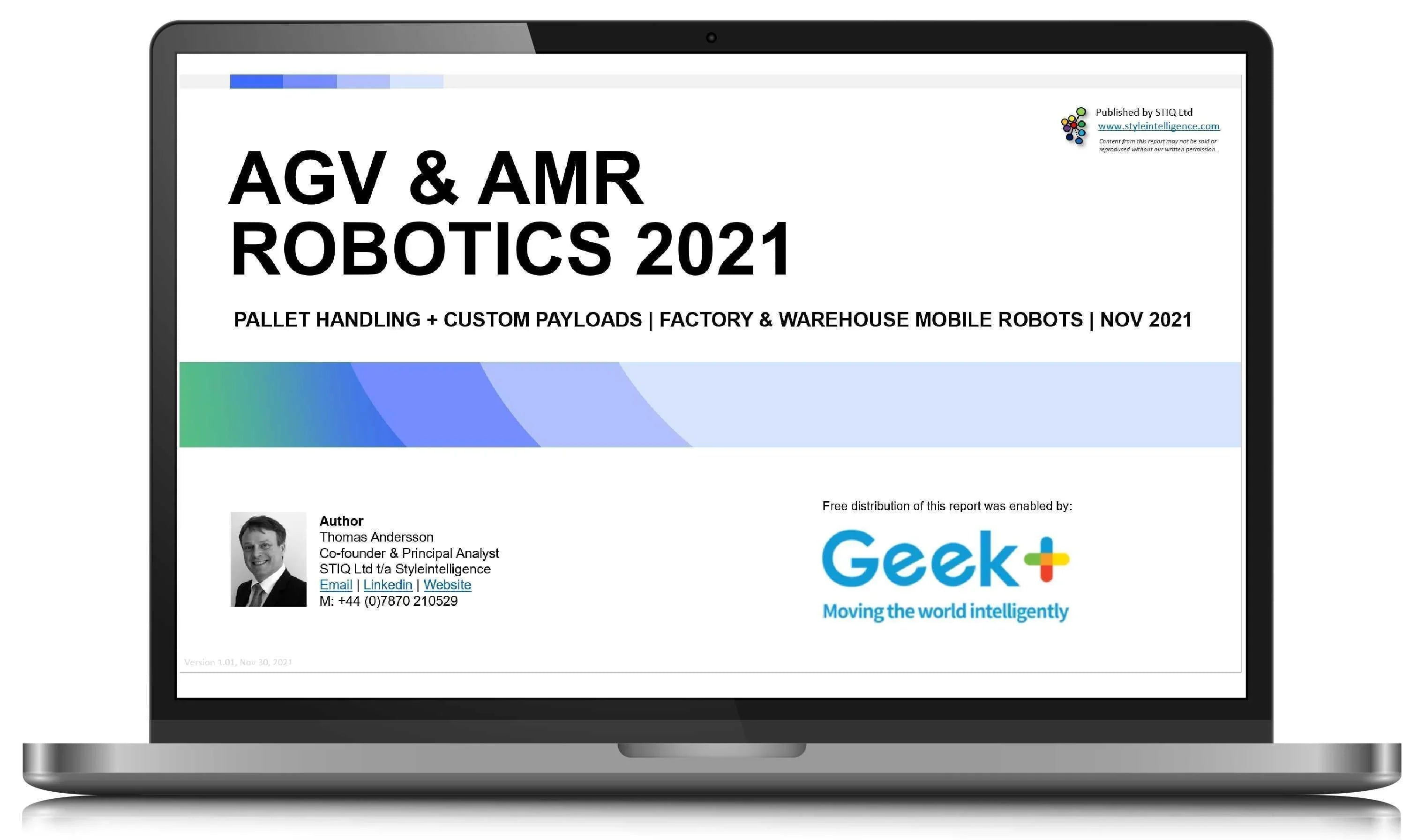 Market Report: AGV & AMR Robotics 2021 - STIQ Ltd (t/a Styleintelligence)