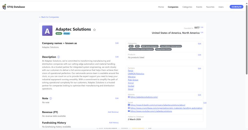 STIQ Database Beta Launch