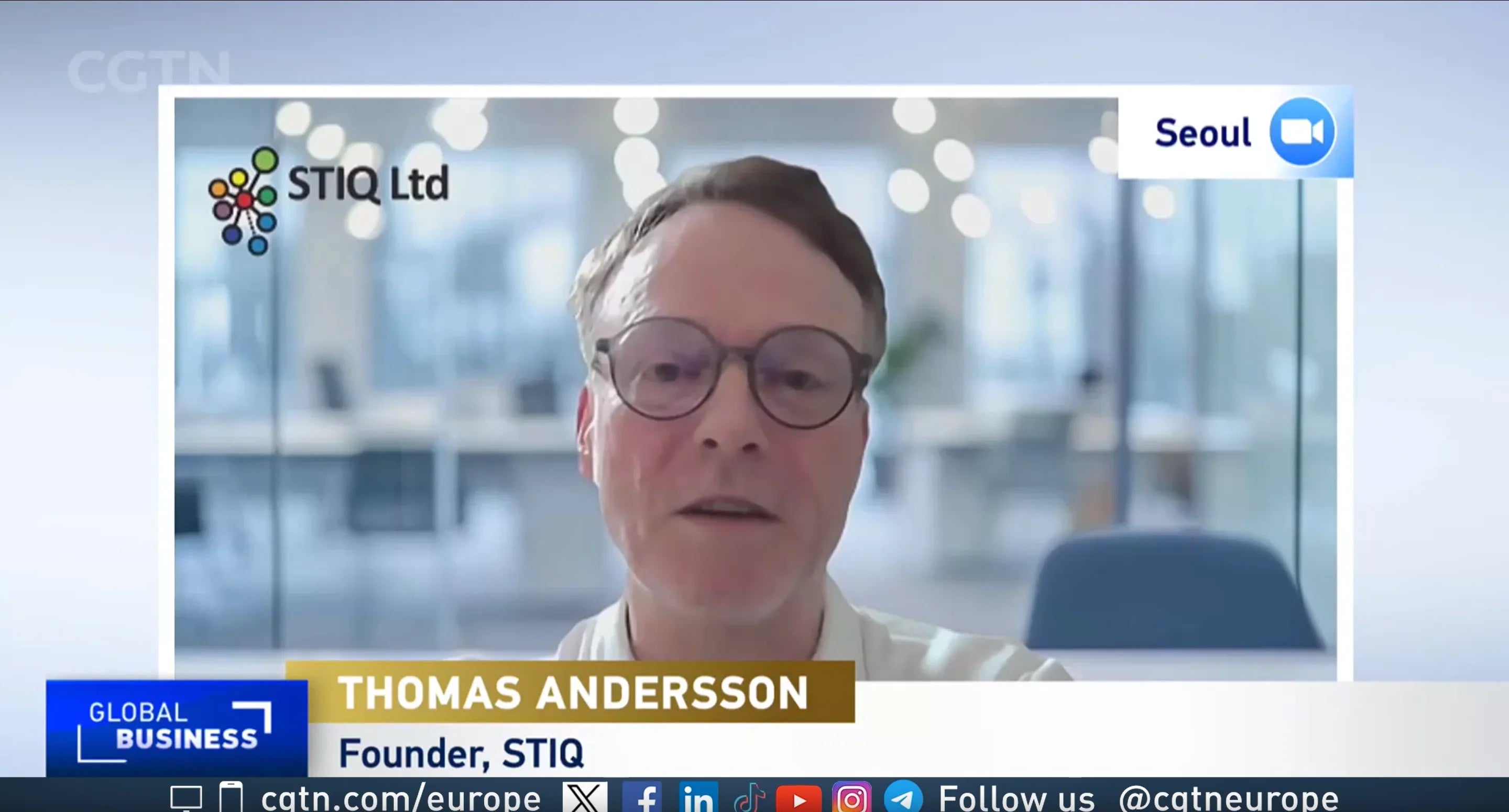 STIQ interviewed by CGTN on humanoids