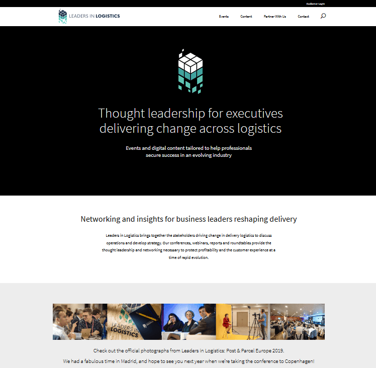 Events we will be visiting (and reviewing): Leaders in Logistics, Denmark, March 23-24, 2020